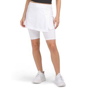 INPHORM White Uv Protective Ashley Performance Wrap Skort